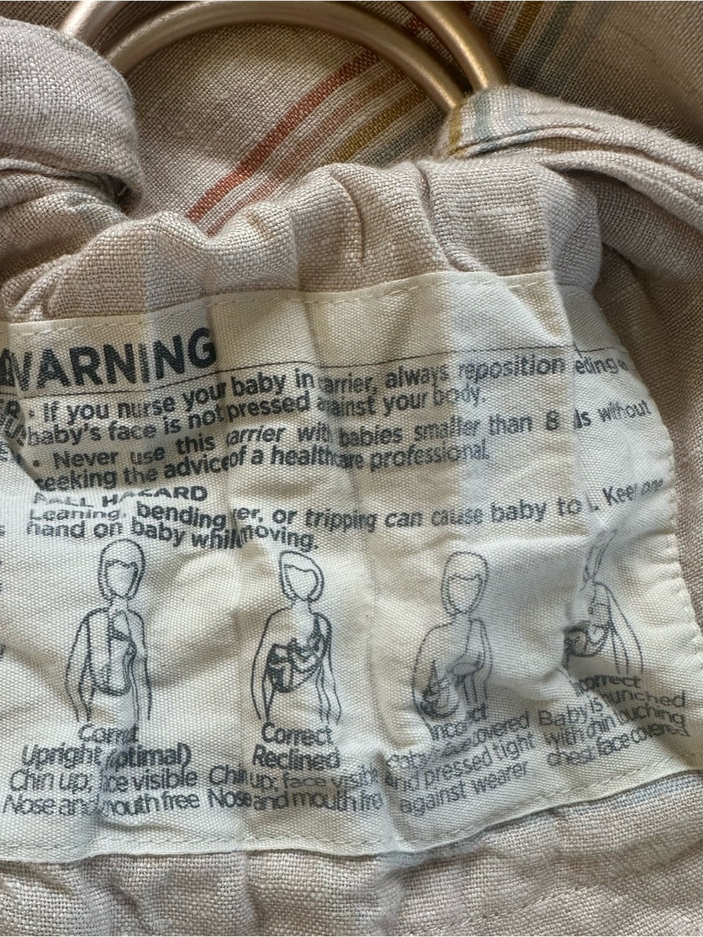 Wildbird linen baby toddler ring sling - Picture 7 of 9